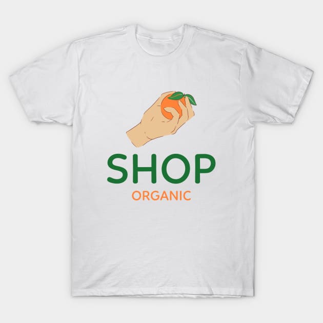 Shop organic ripe orange design T-Shirt by Lemon Squeezy design 